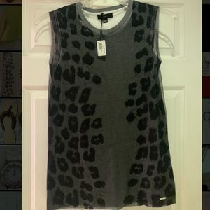 Diesel Black and White Leopard Print Shirt